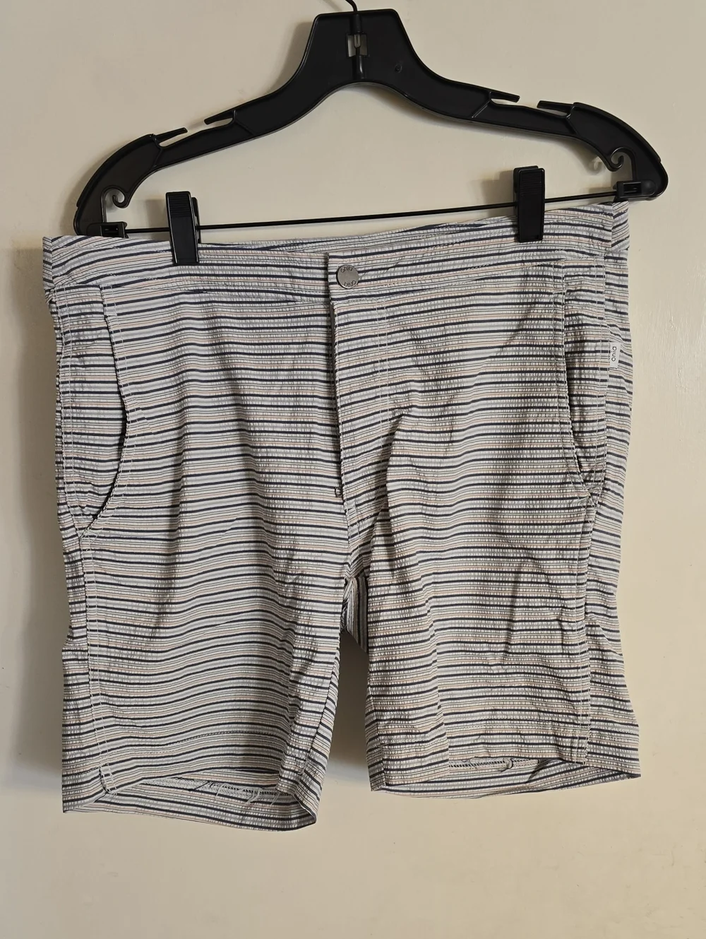 Onia Men's Striped Swim Hybrids - White & Navy